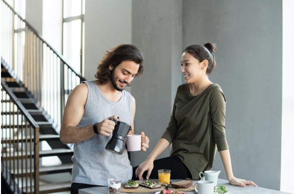 desayuno en pareja
