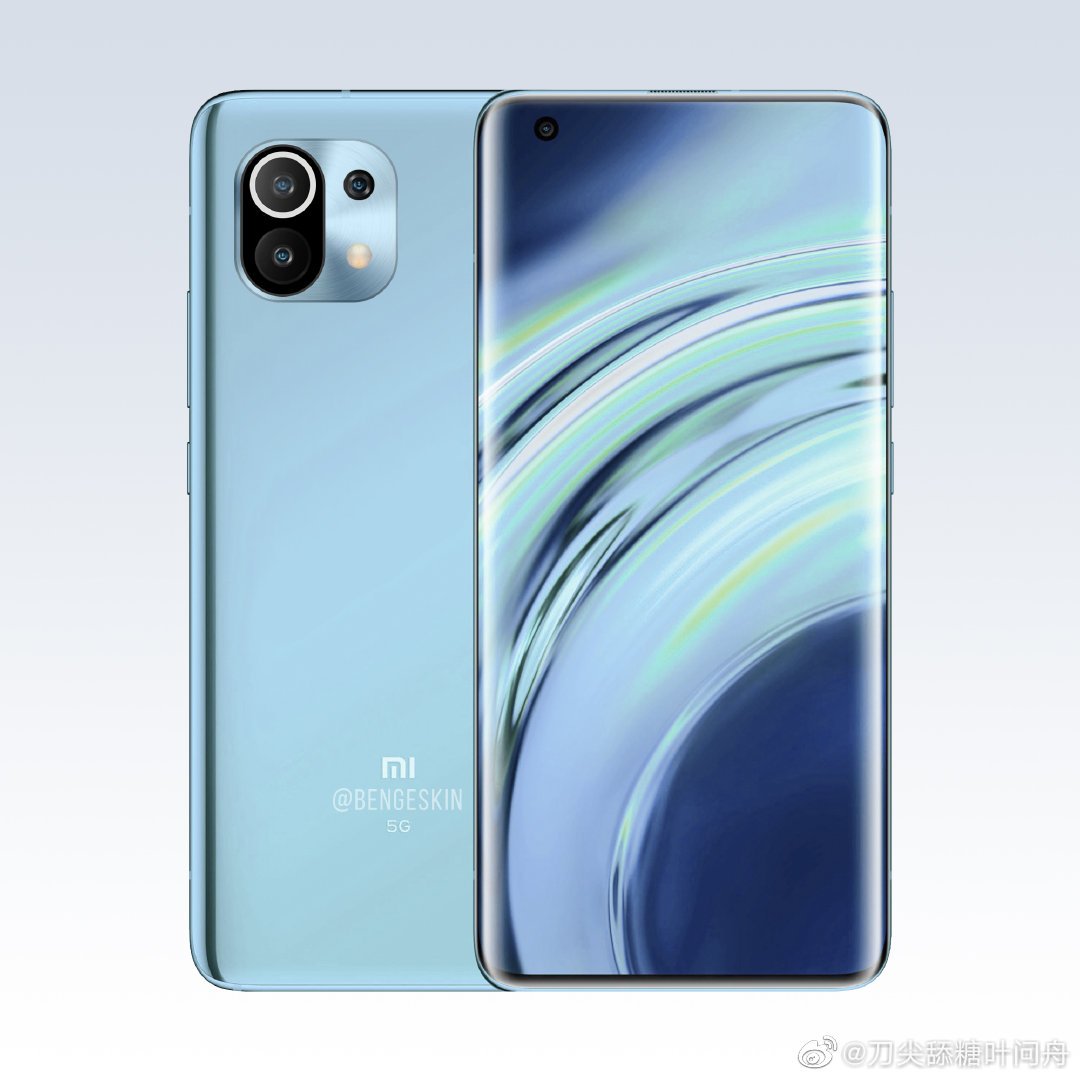Xiaomi Mi 11, superficies de representación de conceptos en línea, ofrece una visión clara del buque insignia de próxima generación