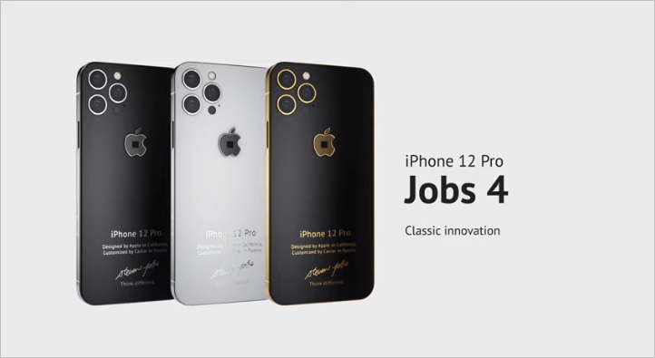 El iPhone 12 Pro personalizado de Caviar está inspirado en el iPhone 4 y está dedicado a Steve Jobs