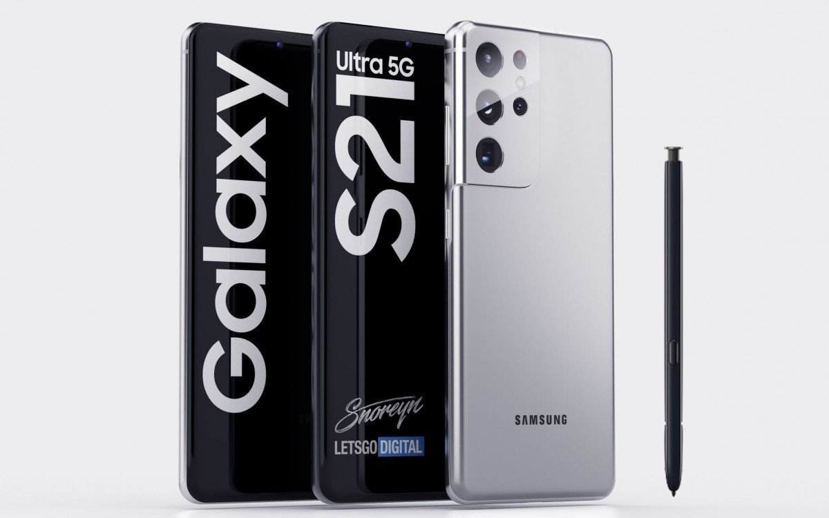 Representación del Samsung Galaxy S21 Ultra 5G por Letsgodigital