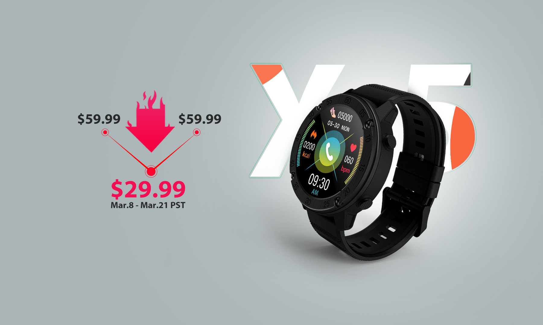 Se lanza el reloj inteligente Blackview X5 con pantalla redonda de 1.3 "por $ 29.99