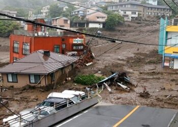 Mudslide buries 80 homes in Japan's Atami town; at least 19 people missing