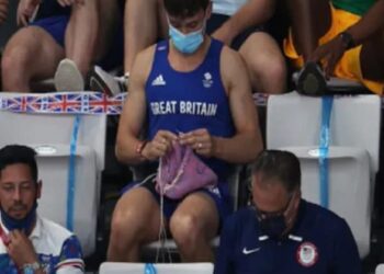 UK Olympic gold medalist Tom Daley knits while watching event, see viral photo here