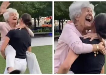 Watch: Woman carries 93-year-old grandmother while dancing with her; video goes viral
