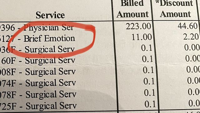 US woman claims she was charged for crying during surgery; hospital lists it as ‘Brief Emotion’