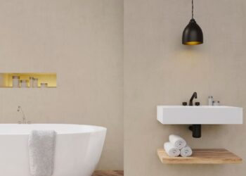 Baño con microcemento