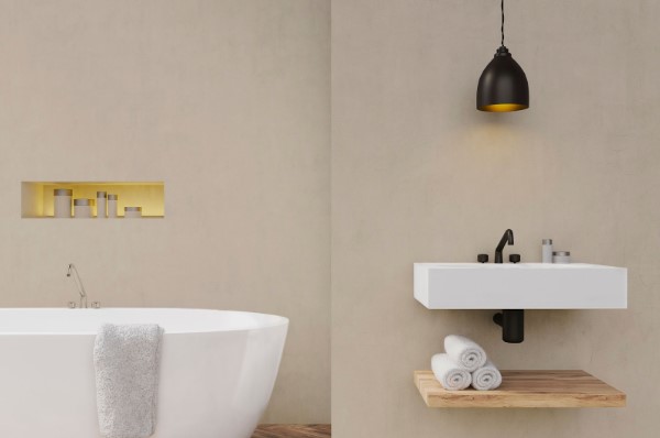 Baño con microcemento