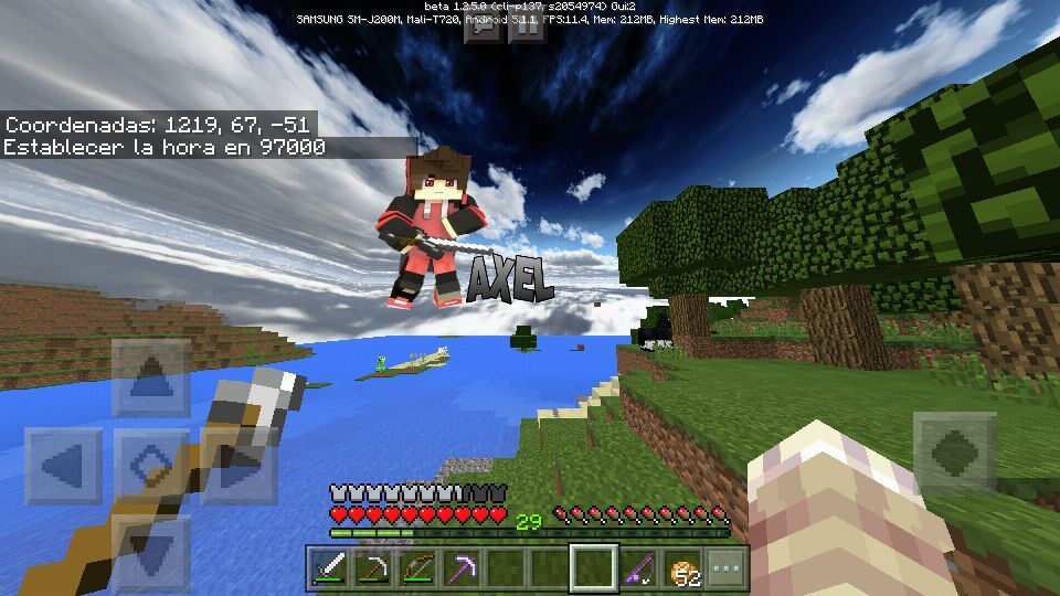 ¿Cómo se baja del cielo en Minecraft?