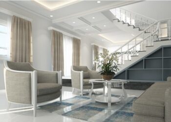 Salón de diseño blanco