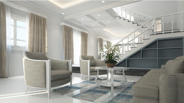 Salón de diseño blanco