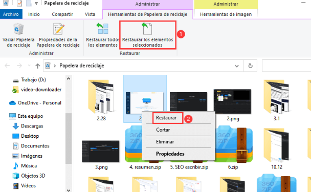 Aprende a cómo recuperar archivos que eliminaste de la papelera